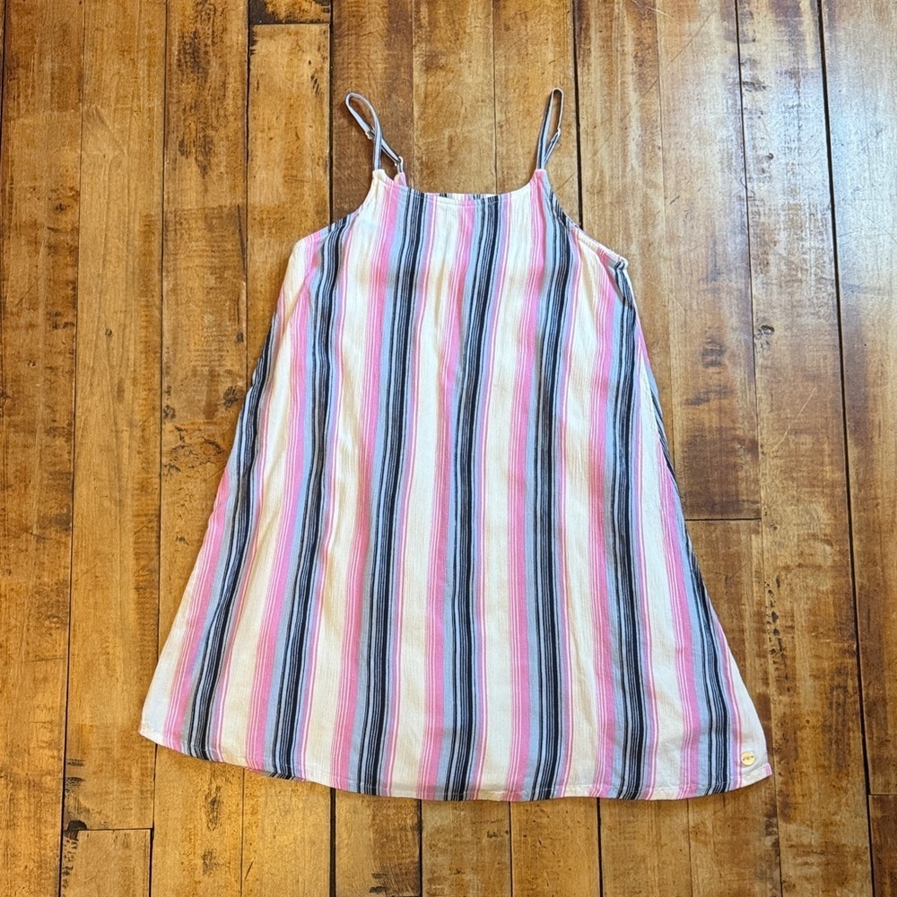 Roxy dress Multicolor Striped size 8 to 10 cotton vacation beach summer